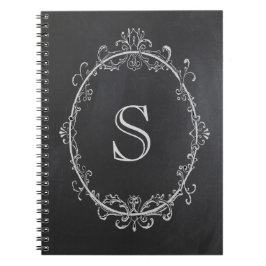 Monogram notebook, Initiaal notebook, alkbord Notitieboek