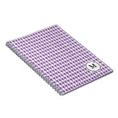 Monogram notebook | Paarse en Witte Houndstooth Notitieboek (Rechterzijde)