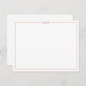 Monogram Notecards Kaart (Voorkant / Achterkant)