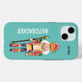 Monogram notenkraker Schattigee waterverf Blauw Case-Mate iPhone Case (Achterkant (horizontaal))