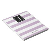 Monogram Notitieblok Paarse Stripes, zwart (Schuin)