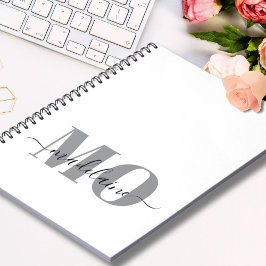 Monogram Notitieboek Aangepaste Initialen & Naam J