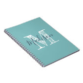 Monogram Notitieboek Journal Blue Green (Rechterzijde)