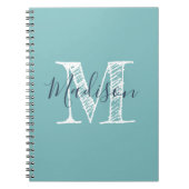 Monogram Notitieboek Journal Blue Green (Voorkant)