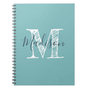 Monogram Notitieboek Journal Blue Green