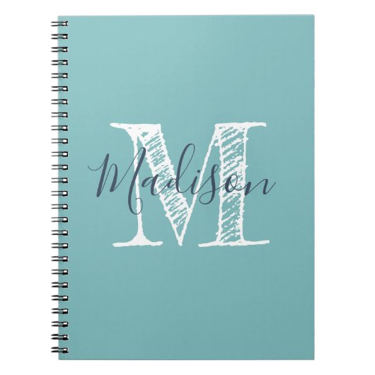 Monogram Notitieboek Journal Blue Green (Voorkant)