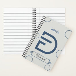 Monogram Notitieboek met letter D