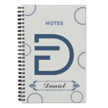 Monogram Notitieboek met letter D