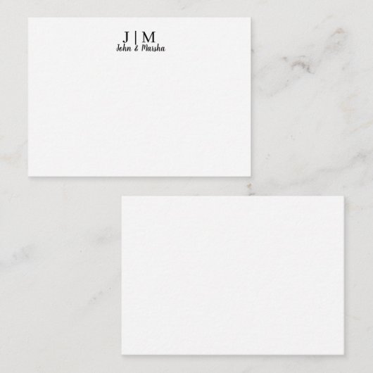 Monogram Notitiekaartje (Voorkant / Achterkant)