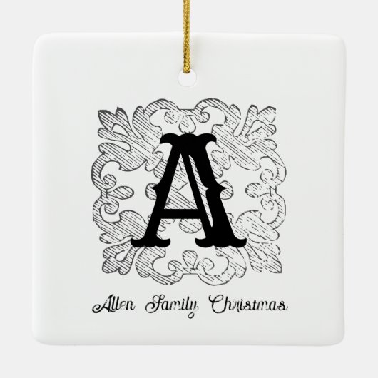 monogram nr. 1 keramisch ornament (Achterkant)