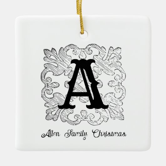  monogram nr. 1 keramisch ornament (Voorkant)