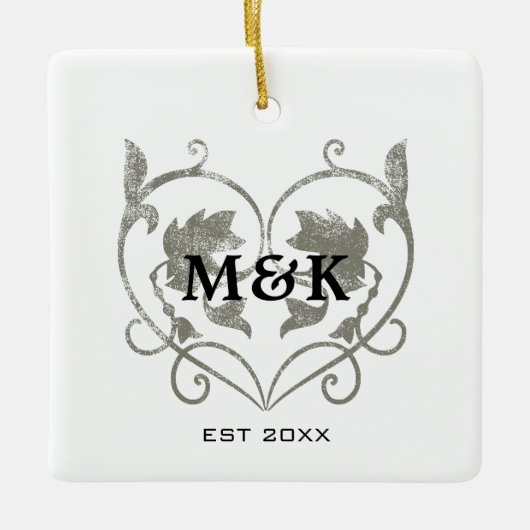  monogram nr. 4 keramisch ornament (Voorkant)