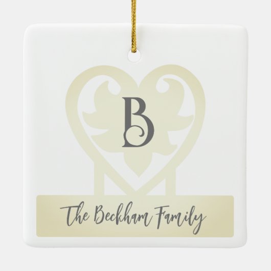  Monogram Nr. 5 Keramisch Ornament (Achterkant)