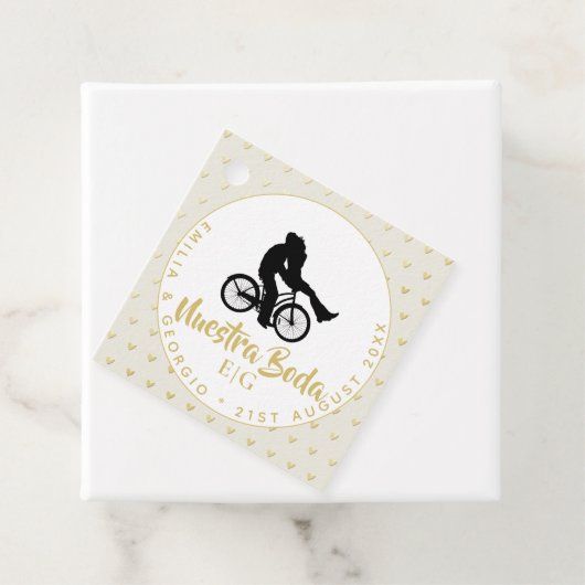 Monogram Nuestra Boda Spain Wedding Gift Favor Bedankjes Labels (In situ)