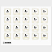 Monogram Nuestra Boda Spain Wedding Gift Favor Vierkante Sticker (Vel)