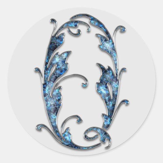 Monogram nummer 0 stickers (Voorkant)