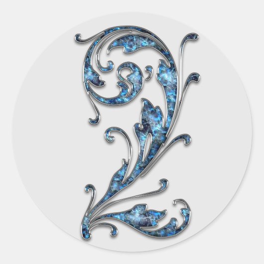 Monogram nummer 2 stickers (Voorkant)