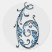 Monogram nummer 6 stickers (Voorkant)