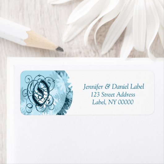 Monogram O Adresetiketten Korting Etiket (Insitu)