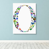 Monogram 'O' Canvas Afdruk (Insitu (Houten vloer))