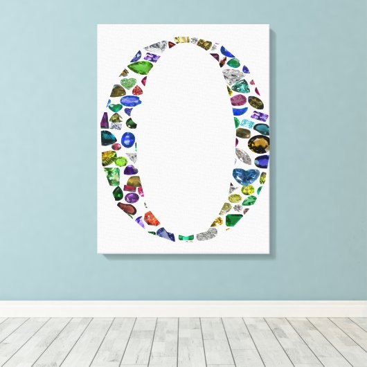 Monogram 'O' Canvas Afdruk (Insitu (Houten vloer))