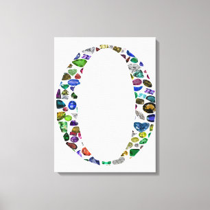 Monogram 'O' Canvas Afdruk