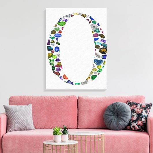 Monogram 'O' Canvas Afdruk (Insitu (Woonkamer))