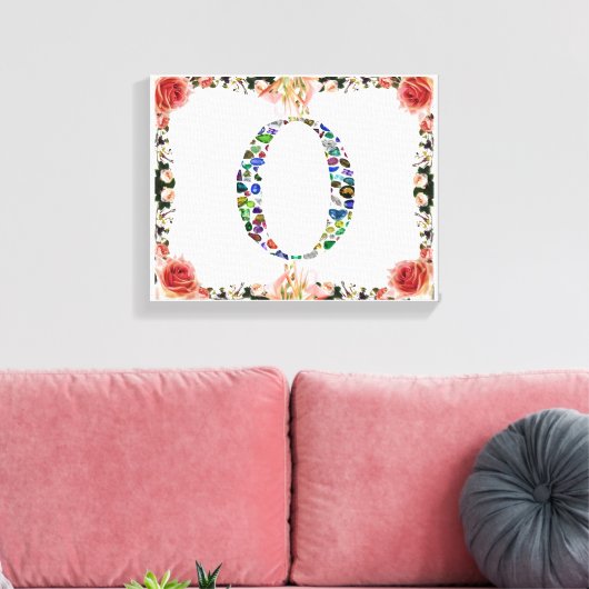 Monogram 'O' Canvas Afdruk (Insitu (Woonkamer))