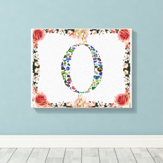 Monogram 'O' Canvas Afdruk (Insitu (Houten vloer))