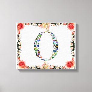 Monogram 'O' Canvas Afdruk