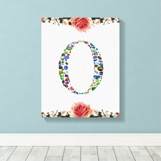 Monogram 'O' Canvas Afdruk (Insitu (Houten vloer))