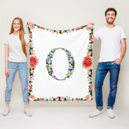 Monogram 'O' Fleece Deken