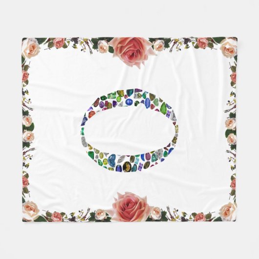 Monogram 'O' Fleece Deken (Voorkant (Horizontaal))