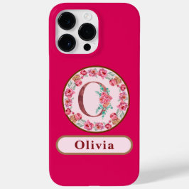 Monogram O Floral Hoesje-Mate iPhone Case