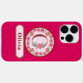  Monogram O Floral Hoesje-Mate iPhone Case (Achterkant (horizontaal))
