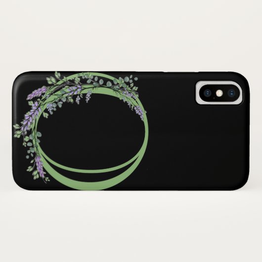 Monogram O Lavendel Eucalyptus Case-Mate iPhone Case (Achterkant (horizontaal))