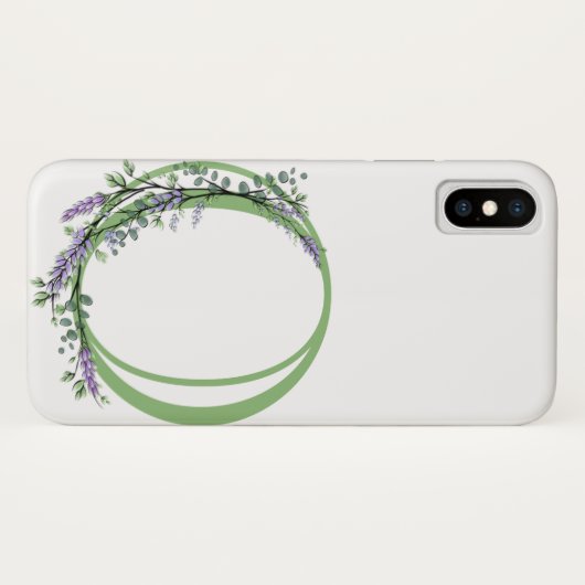 Monogram O Lavendel Eucalyptus Case-Mate iPhone Case (Achterkant (horizontaal))
