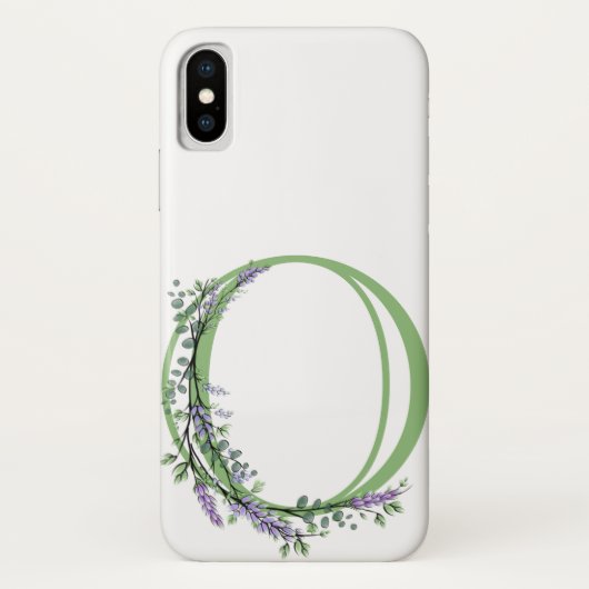 Monogram O Lavendel Eucalyptus Case-Mate iPhone Case (Achterkant)