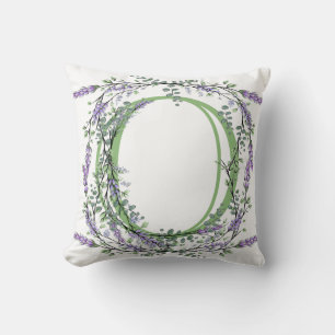 Monogram O Lavender Eucalyptus Kussen