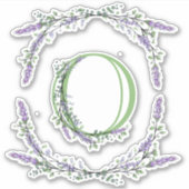 Monogram O Lavender Eucalyptus Sticker (Voorkant)