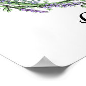 Monogram O Lavender Eucalyptuskwekerij Poster (Hoek)