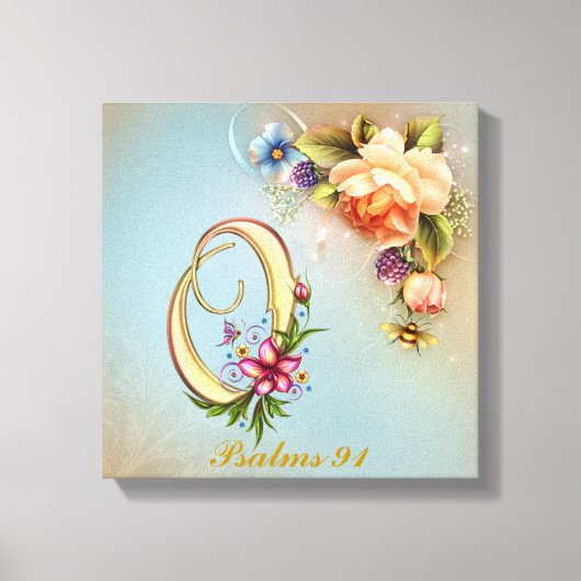 Monogram O Premium gewatteerd Canvas (gloss) Afdruk (Voorkant)