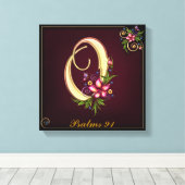 Monogram O Premium gewatteerd Canvas (gloss) Afdruk (Insitu (Houten vloer))