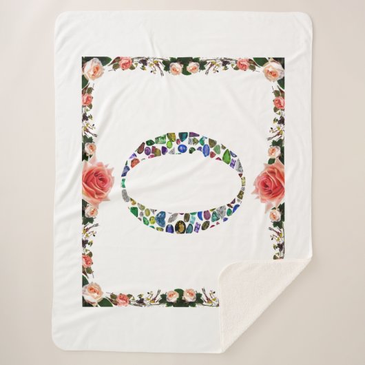 Monogram 'O' Sherpa Deken (Voorkant)