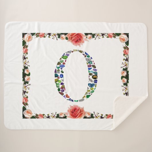 Monogram 'O' Sherpa Deken (Voorkant (horizontaal))