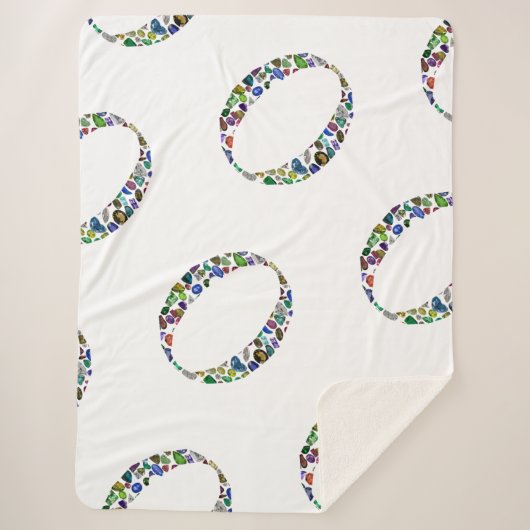 Monogram 'O' Sherpa Deken (Voorkant)