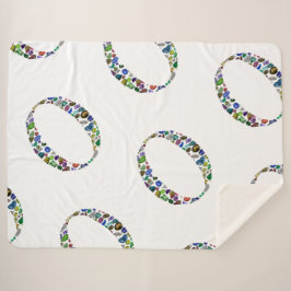 Monogram 'O' Sherpa Deken