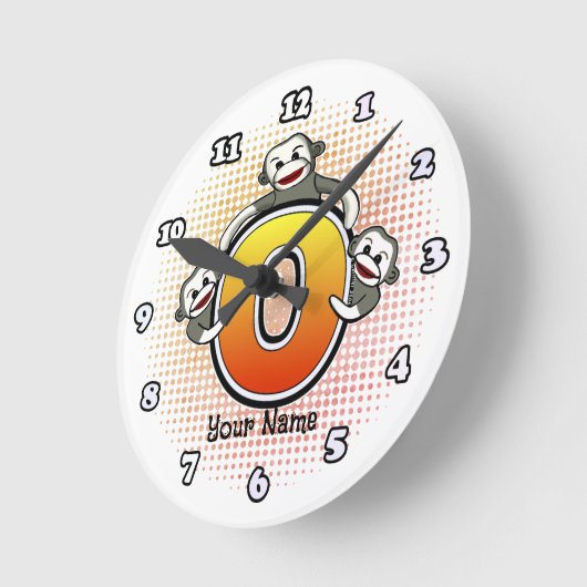 Monogram O Sock Monkey klok (Hoek)