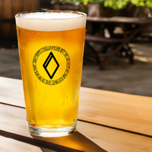 Monogram O - Viking stijl - pint glas