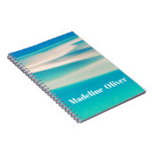 Monogram Ocean Blue Zee Beach Modern Notitieboek (Rechterzijde)
